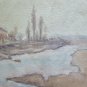 Small Painting To Watercolour Signed And Dated '49 landscape Emilia Romagna P14