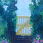 Old Painting Small Size Garden IN Flower With Chickens Painting MD4