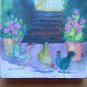 Old Painting Small Size Garden IN Flower With Chickens Painting MD4