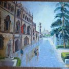Old Painting View Plaza Alcalá Of Henares Opera Signed Painter Segura MD8