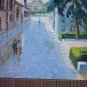 Old Painting View Plaza Alcalá Of Henares Opera Signed Painter Segura MD8