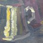Old Painting oil Vintage Spain Half 900 Nature Still Sketch Bozza MD2