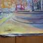 Old Painting oil Vintage View Madrid Retiro Prado Signed Ginè Gomà MD3