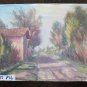 Painting Vintage Watercolour landscape Signed Emilia Romagna 12 3/16x9 1/8in