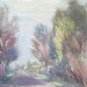 Painting Vintage Watercolour landscape Signed Emilia Romagna 12 3/16x9 1/8in