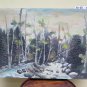 Painting Modern A Technical Mixed On Linen landscape Mountain Signed vb2