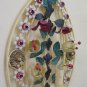 Wall Light Lamp Wrought Iron Made by Hand Vintage with Flowers CH-18