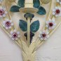Wall Light Lamp Wrought Iron Made by Hand Vintage with Flowers CH-18