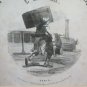 Engraving Antique Cham Ah That Plaisir Of Voyager Frotespizio with Frame BM52