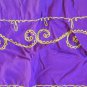 Chin Curtain Graveside Funeral Fabric Violet Embroidered Church Liturgy GR15