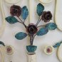 Wall Style Floral Wrought Iron Vintage Half '900 Light Wall CH11