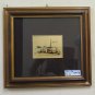 Painting On Slab A Leaf Golden Vintage Golden Recanati landscape Incision BM52