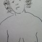 Old Drawing Nude Feminine Years' 60 Sketch On Basket Sketch Painter P28.9