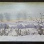 18 1/8x12 5/8in Painting Watercolour On Basket Technical Frost landscape