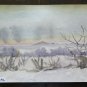 18 1/8x12 5/8in Painting Watercolour On Basket Technical Frost landscape