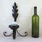 Old Table Lamp Wrought Iron Abat Jour Desk Made Hand CH7