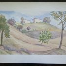 Painting landscape Hills Emiliane Signed Pancaldi Painter of Modena P14