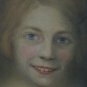 Painting Antique Portrait Painting oil Signed Juliette Joudrier France '800 BM40