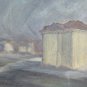 Painting Antique landscape Night With The Full Moon Opera Certified Years 60 P27