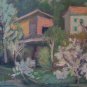 Painting Antique Painting oil On Board Signed landscape IN Spring 100x40 p7