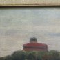 Painting oil View Torino Monte Dei Cappuccini Signed Vintage Painting BM51