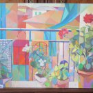 View from The Balcony Style Pop Painting oil On Linen Of Painter Pancaldi P22