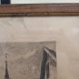 Engraving Antique Incision Signed View City France Beginning Century BM52