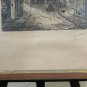 Engraving Antique Incision Signed View City France Beginning Century BM52