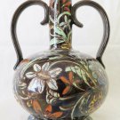 Antique Vase IN Ceramic Hand-Painted with Handles Side Type Ampoule Blossom M1