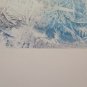 Landscape Abstract With Birds IN Flight Painting A Technical Mixed Basket P35