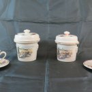 Two Cups Coffee Two Containers For Foie Gras Sarreguemes Agreste Simplex BM15