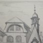 Drawing Antique View Of Bern Swiss Beginning Century Xx Pencil Sketch BM53.2