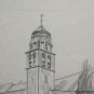Drawing Antique View Of Bern Swiss Beginning Century Xx Pencil Sketch BM53.2
