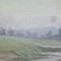 Old Painting Period Sketch Watercolour On Basket landscape View River P14