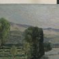 Old Painting landscape Alpine Valley Di Susa Musin&Atilde;&uml; Alps Mountains Signed BM40