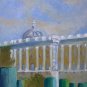 Painting oil On Board Old View Madrid Spain Palace Royal Signed MD2