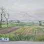 Painting Watercolour landscape Signed Emilia Romagna Vintage 12 3/16x8 11/16in