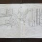 Old Drawing Sketch Studio Pencil On Basket Opera Painter G.Pancaldi P14
