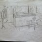 Old Drawing Sketch Studio Pencil On Basket Opera Painter G.Pancaldi P14