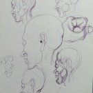 Drawing Sketch Sketching Old Studio For Faces Human Opera Original P28.8