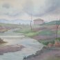 Painting landscape Hills Emilia Romagna Signed Pancaldi Painter of Modena P14