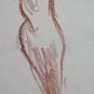 Old Drawing Sketch Studio Anatomical Body Male Legs Blood P28.9