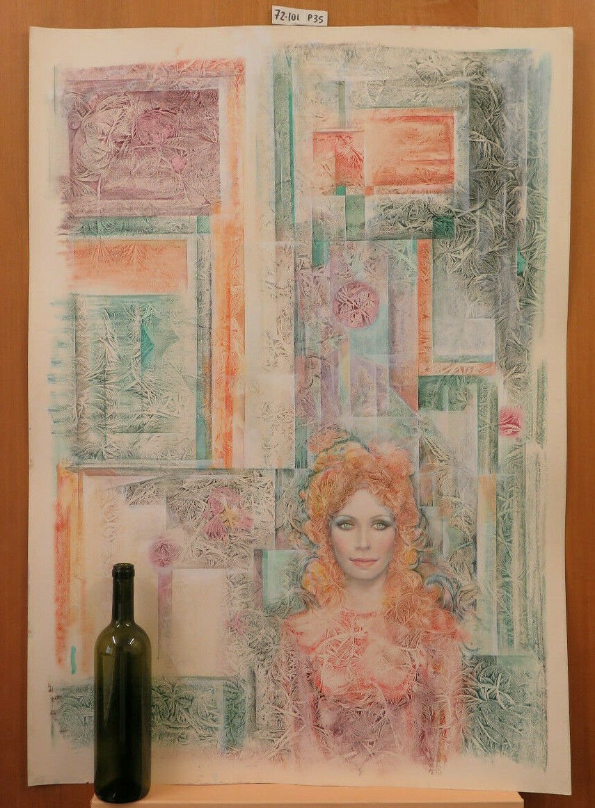 Portrait Feminine Watercolour Ice Painting Color Techniques Mixed Of Frost P35