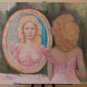 Painting Modern Pop Art Years 1980's 80 Portrait Feminine Xenon Mirror P33.1