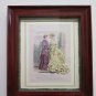 Pair Of Paintings Antique With Model of Clothes Female Activities R103