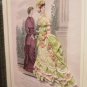 Pair Of Paintings Antique With Model of Clothes Female Activities R103