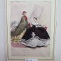 Pair Of Paintings Antique With Model of Clothes Female Activities R103