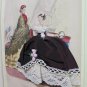 Pair Of Paintings Antique With Model of Clothes Female Activities R103