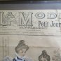 The Mode Du Petit Journal N.37 engraving Antique With Model Sartorial Vintage Vs