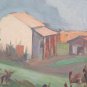 Antique Painting Style Impressionist landscape Countryside Emilia Romagna